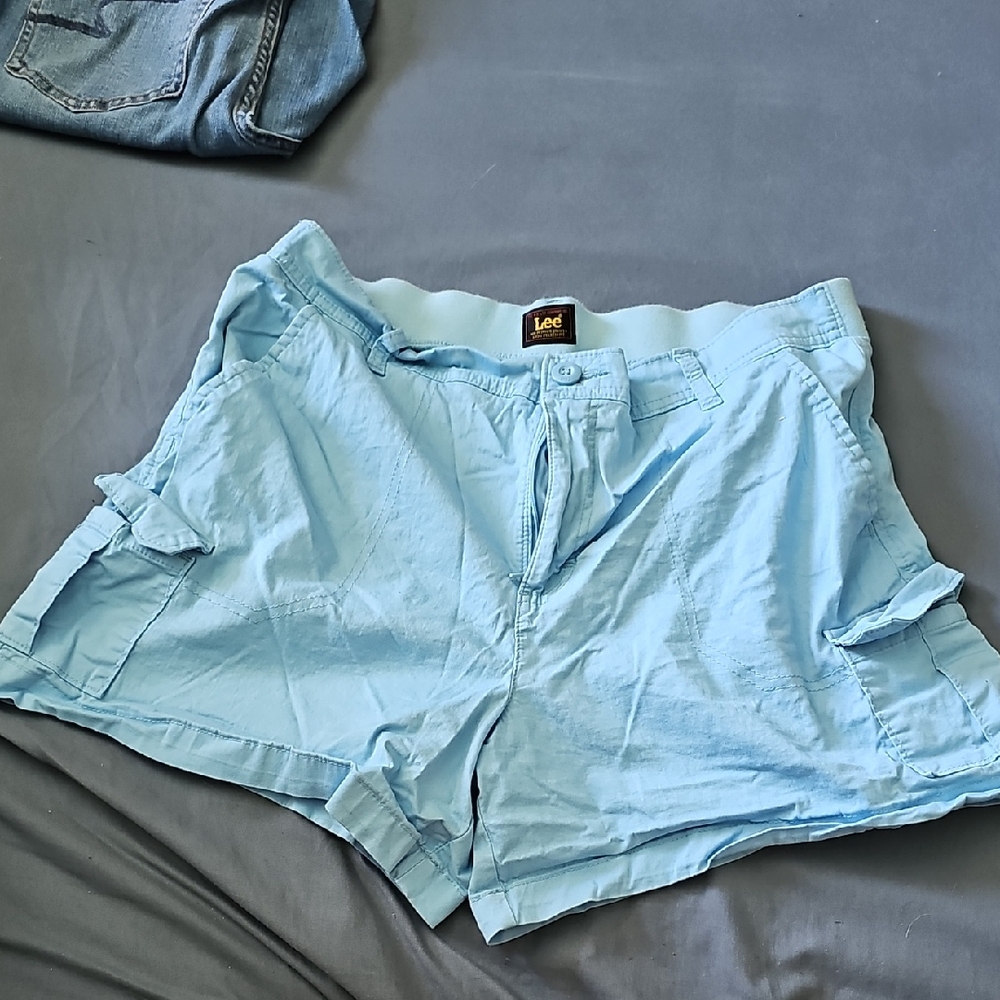 Lee Sky Blue Casual Shorts